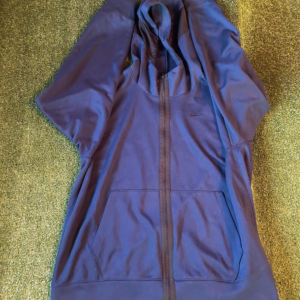 Nike Men's Navy and Blue Hoodie